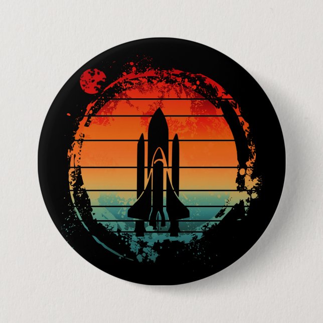 SPACE SHUTTLE VINTAGE BUTTON (Front)