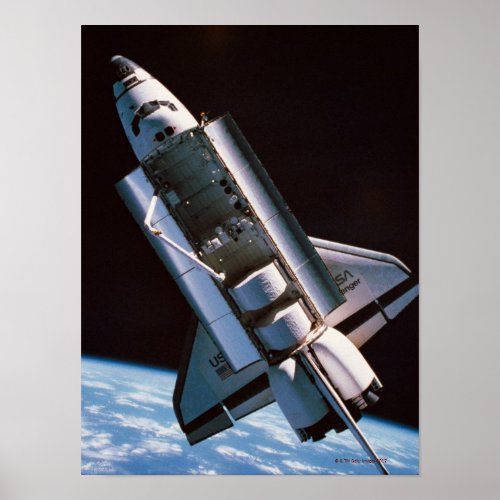 Space Shuttle with Open Cargo Bay Poster