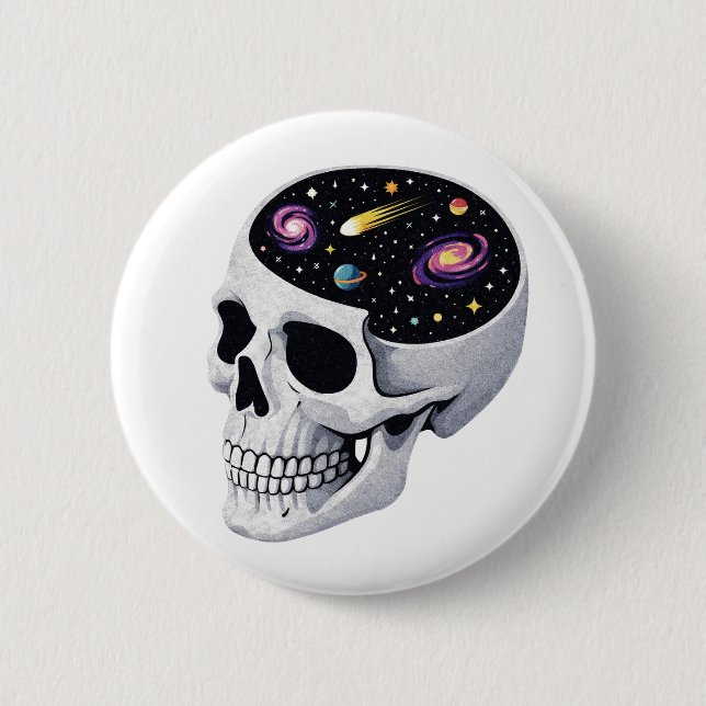 Space Skull Button (Front)