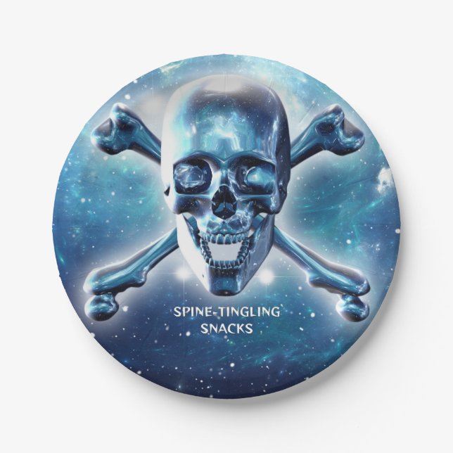 Space skull. Customized Paper Plates (Front)