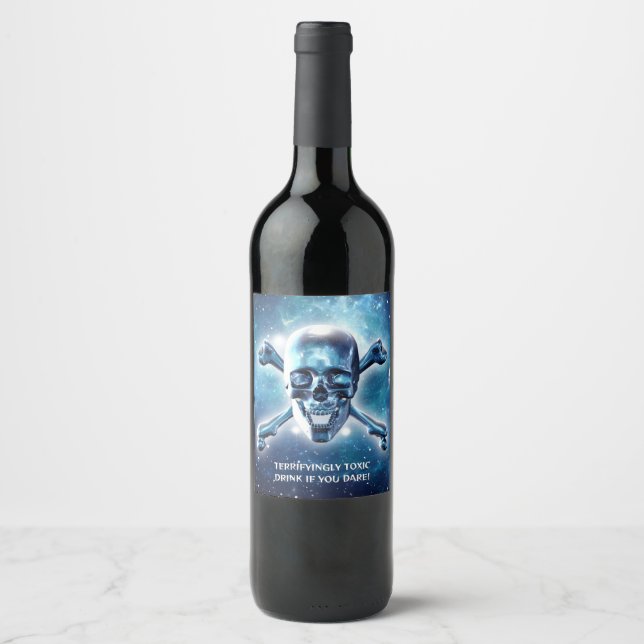 Space skull. Customized Wine Label. Label (Front)