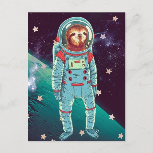 Space Sloth Postcard (Front)