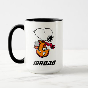 SPACE   Snoopy   Add Your Name Mug
