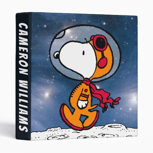 SPACE  Snoopy Astronaut 3 Ring Binder