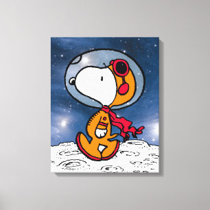 SPACE Snoopy Astronaut Canvas Print