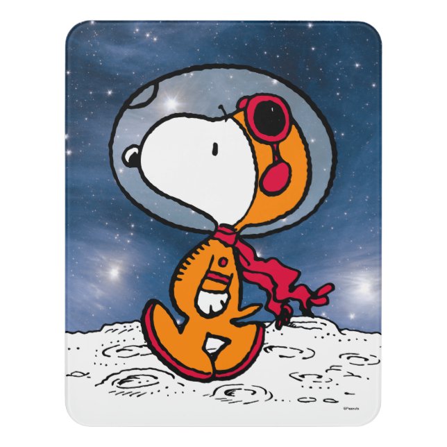 SPACE | Snoopy Astronaut Door Sign (Contemporary Vert)