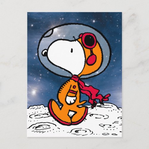 SPACE  Snoopy Astronaut Postcard