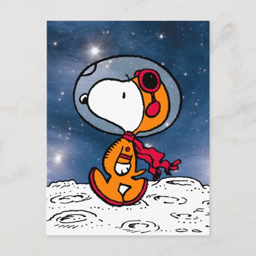 SPACE  Snoopy Astronaut Postcard