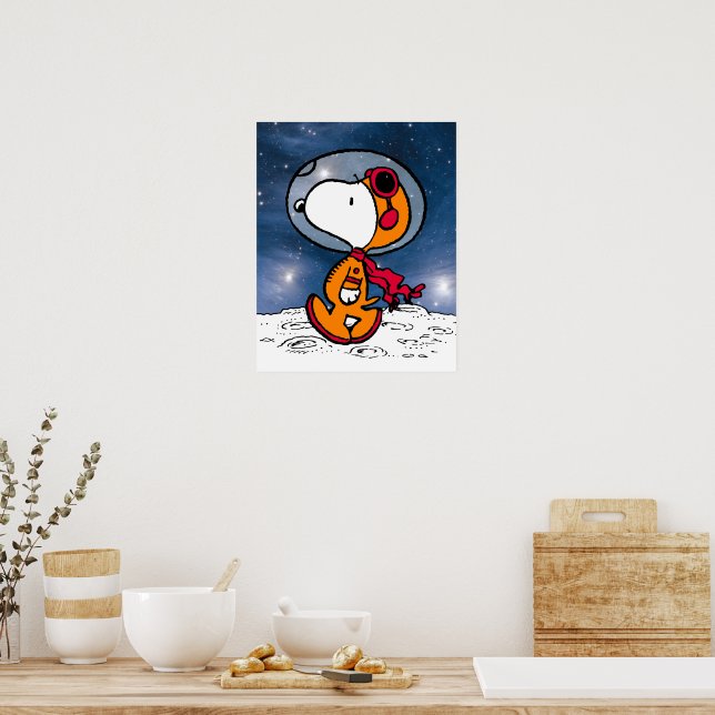 SPACE Snoopy Astronaut Poster Zazzle - Main Image