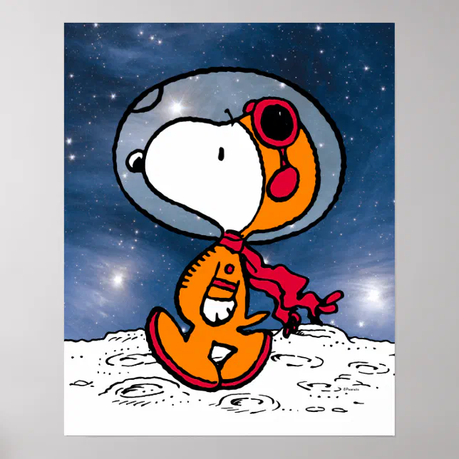 SPACE | Snoopy Astronaut Poster | Zazzle