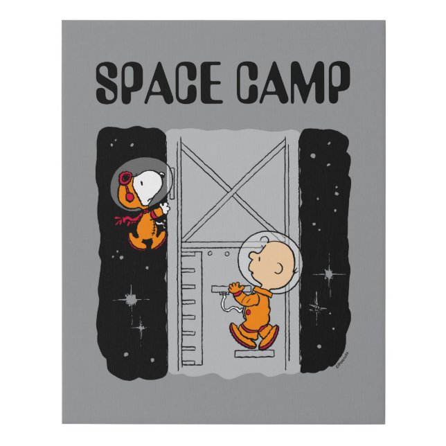 SPACE | Snoopy & Charlie Brown Faux Canvas Print (Front)