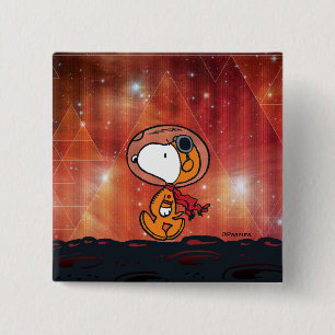SPACE Snoopy Geometric Moon Walk Button