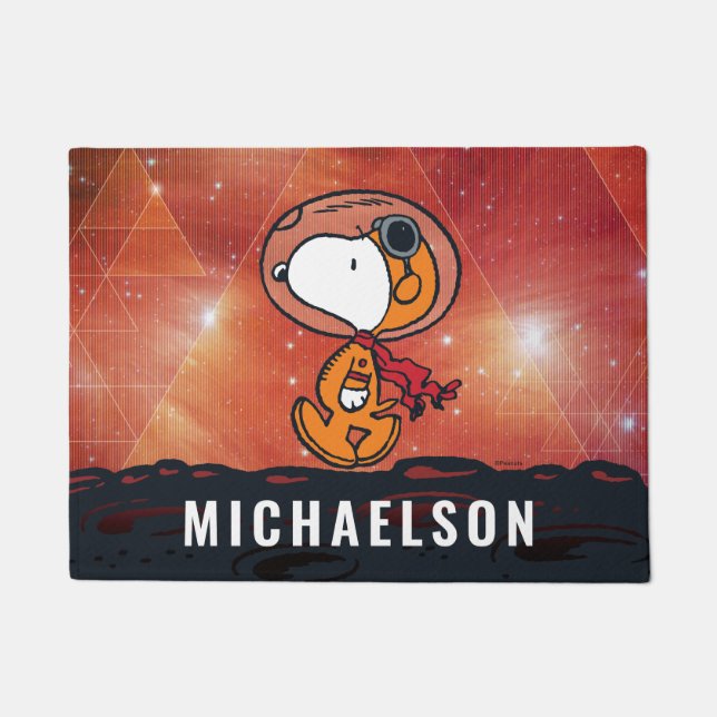 SPACE | Snoopy Geometric Moon Walk Doormat (Front)