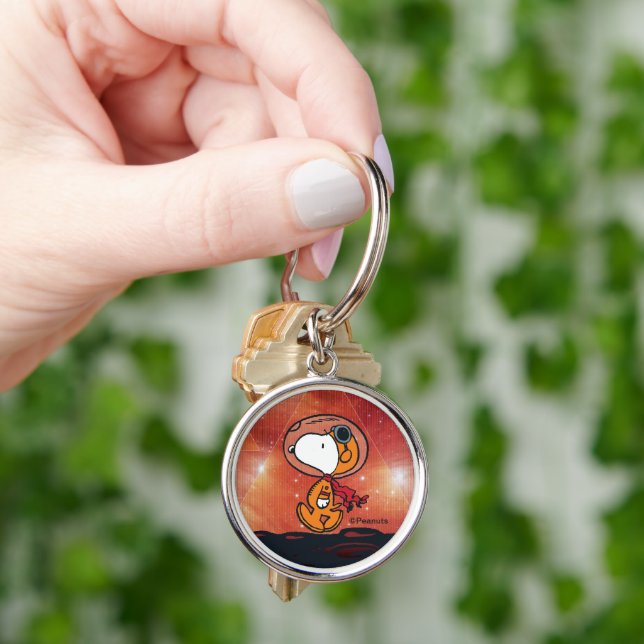 SPACE | Snoopy Geometric Moon Walk Keychain (Hand)