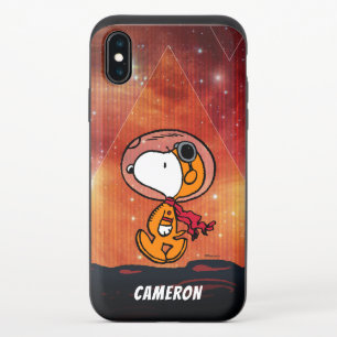 SPACE   Snoopy Geometric Moon Walk iPhone X Slider Case
