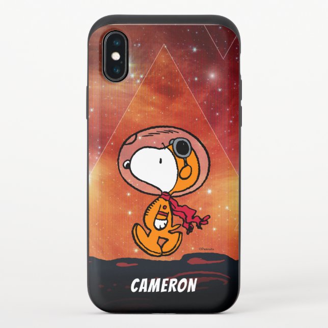 SPACE | Snoopy Geometric Moon Walk Uncommon iPhone Case (Back)