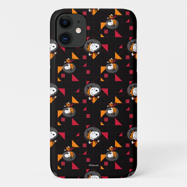 SPACE | Snoopy Space Suit Black Pattern Case-Mate iPhone Case (Back)