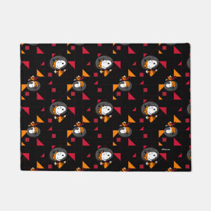 SPACE   Snoopy Space Suit Black Pattern Doormat
