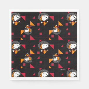 SPACE Snoopy Space Suit Black Pattern Napkins