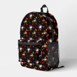 SPACE | Snoopy Space Suit Black Pattern Printed Backpack