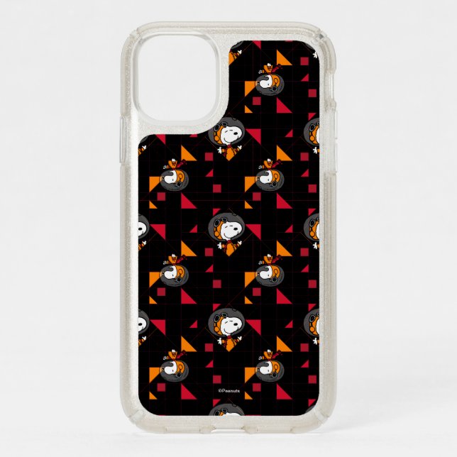 SPACE | Snoopy Space Suit Black Pattern Speck iPhone 11 Case (Front)