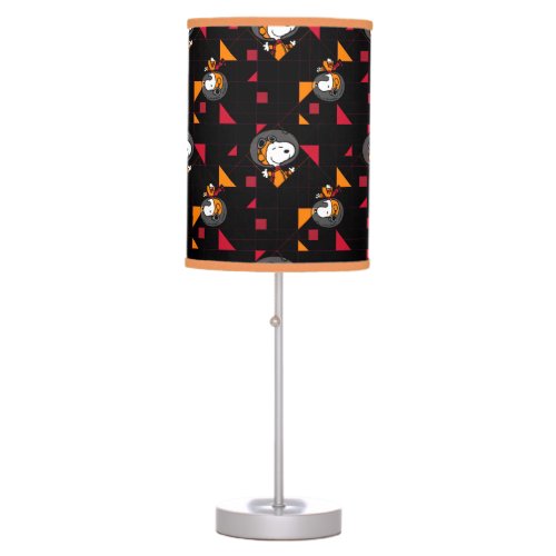 SPACE  Snoopy Space Suit Black Pattern Table Lamp