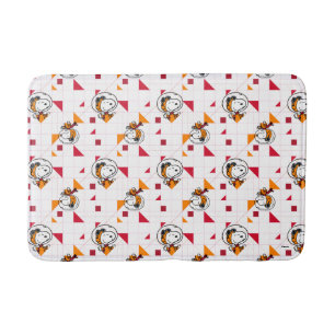 SPACE Snoopy Space Suit White Pattern Bath Mat