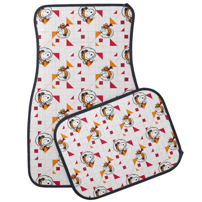 SPACE | Snoopy Space Suit White Pattern Car Floor Mat (Set)