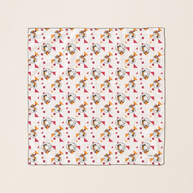 SPACE | Snoopy Space Suit White Pattern Scarf (Front)