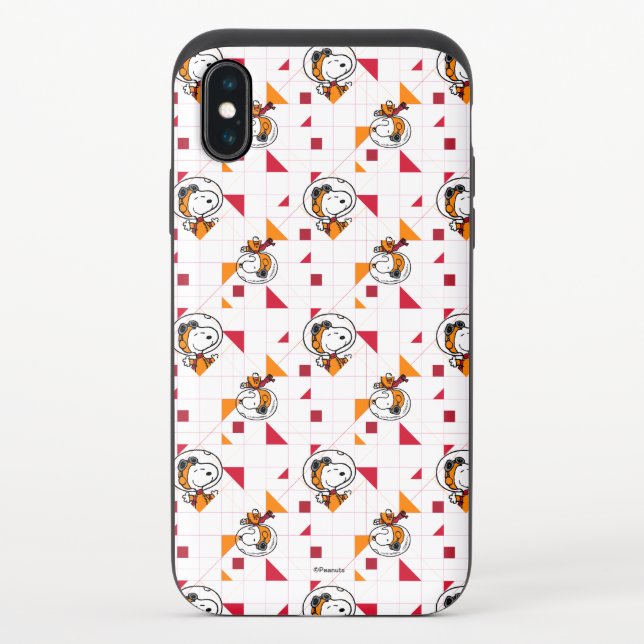 SPACE | Snoopy Space Suit White Pattern Uncommon iPhone Case (Back)