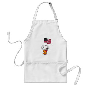 SPACE Snoopy With Flag Astronaut Adult Apron