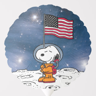 SPACE | Snoopy With Flag Astronaut Balloon
