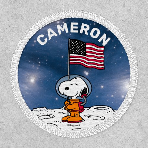 SPACE  Snoopy With Flag Astronaut Patch