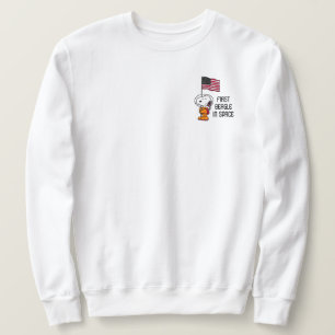 SPACE Snoopy With Flag Astronaut Sweatshirt