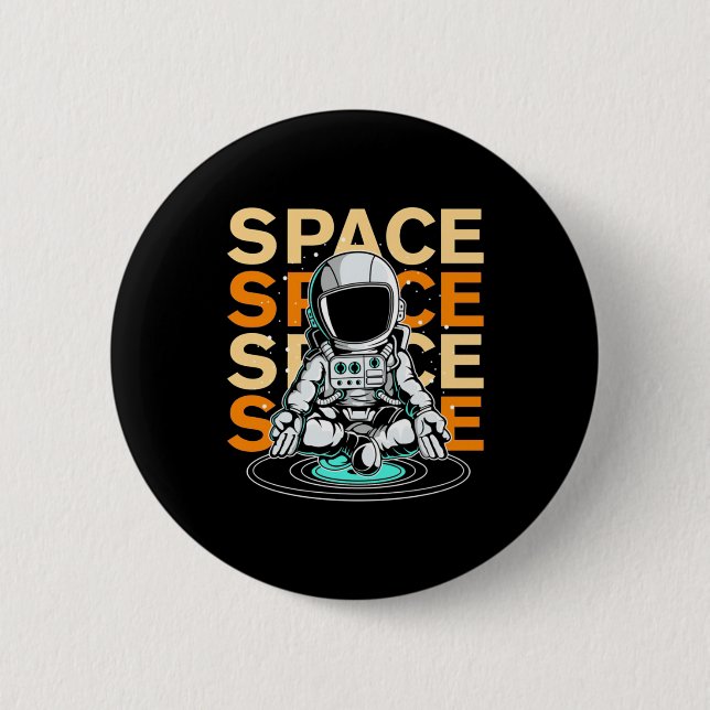 Space Space Astronaut Button (Front)