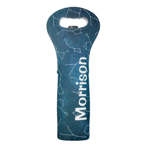 Space Star Constellations Astronomer Family Name Wine Bag