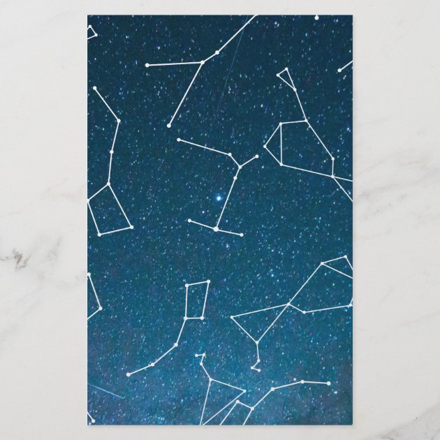 Space Star Constellations Baby Shower Bingo Flyer