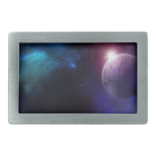 Space Star Planet Solar System Belt Buckle (Front)