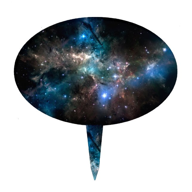 SPACE STARS CAKE TOPPER (Front)