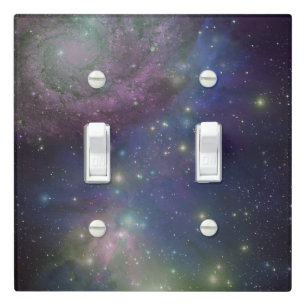 Space, stars, galaxies and nebulas light switch cover
