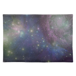 Space, stars, galaxies and nebulas placemat