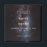 Space Stars Milky Way Galaxy Wedding Save the Date Magnet<br><div class="desc">Space Stars Milky Way Galaxy Wedding Save the Date Magnet Invitation</div>