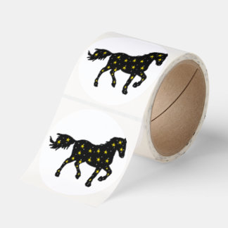 Space Stars Zodiac  – Cosmic Animal Design Classic Round Sticker