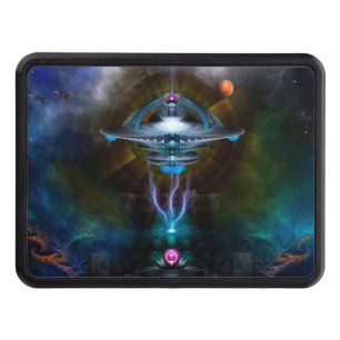 Space Station Ansarious Fractal Art Hitch Cover