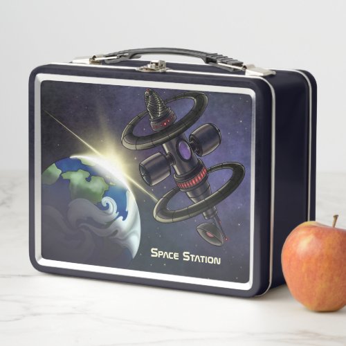 Space Station Metal Lunch Box