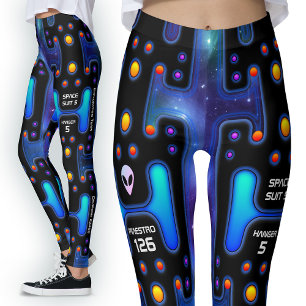 Space Suit Editable Text and Add Your Own Logo Leggings