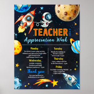 Space Teacher Appreciation Week Itinerary Poster