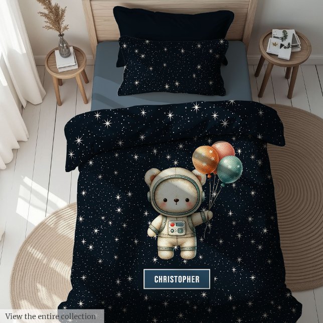 Space Teddy Bear Astronaut Duvet Cover Baby Boy (Space Teddy Bear Astronaut Duvet Cover Baby Boy)
