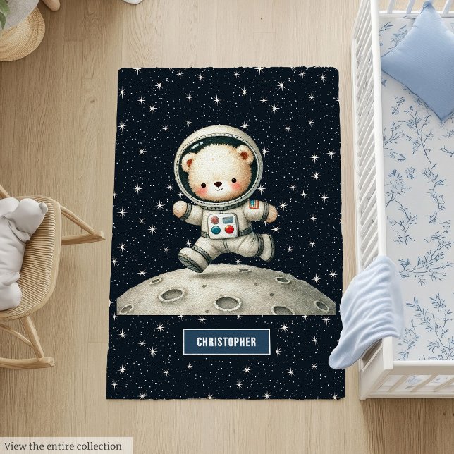 Space Teddy Bear Astronaut Rug for Toddler Room (Space Teddy Bear Astronaut Rug for Toddler Room)