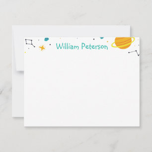 Space Thank You Note Card